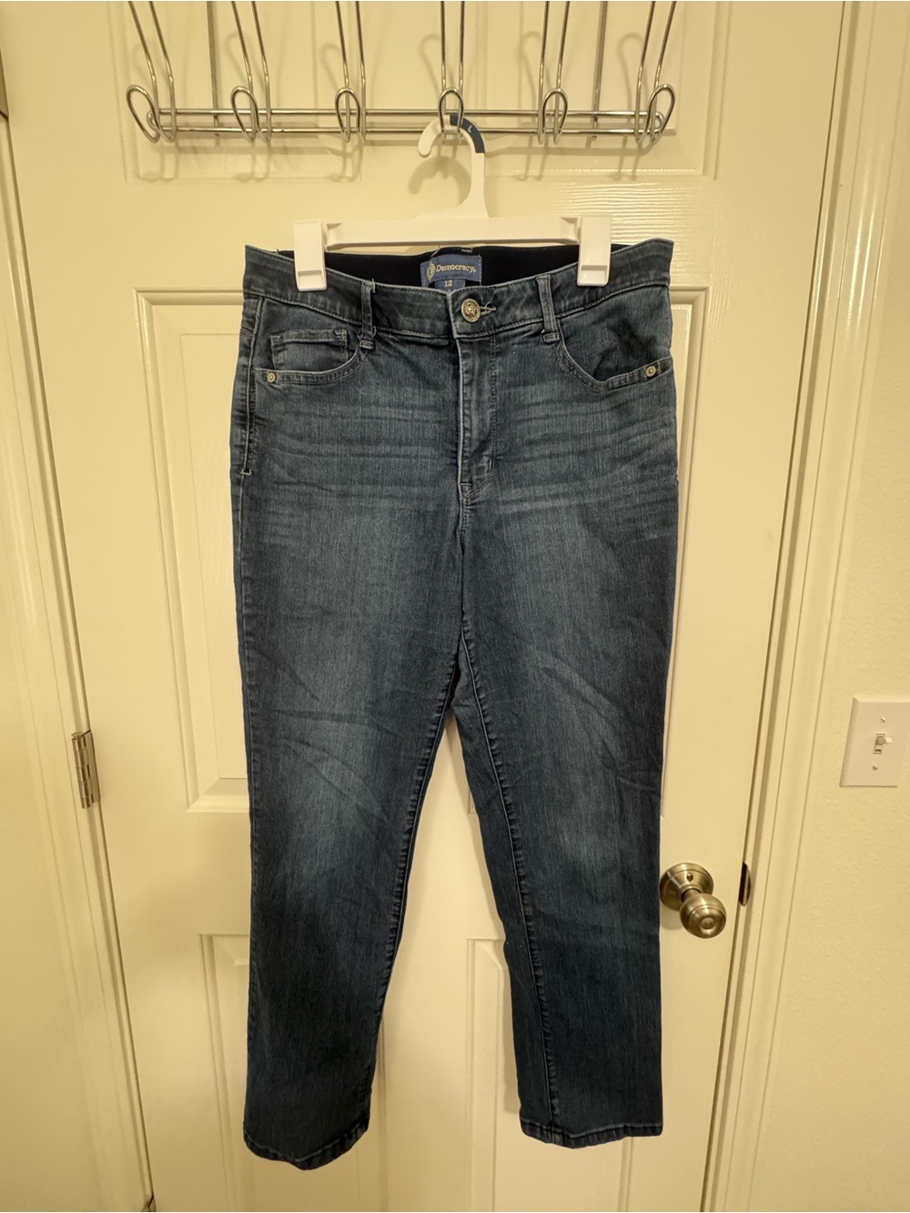 Democracy Straight Leg Jeans in Dark Blue Wash